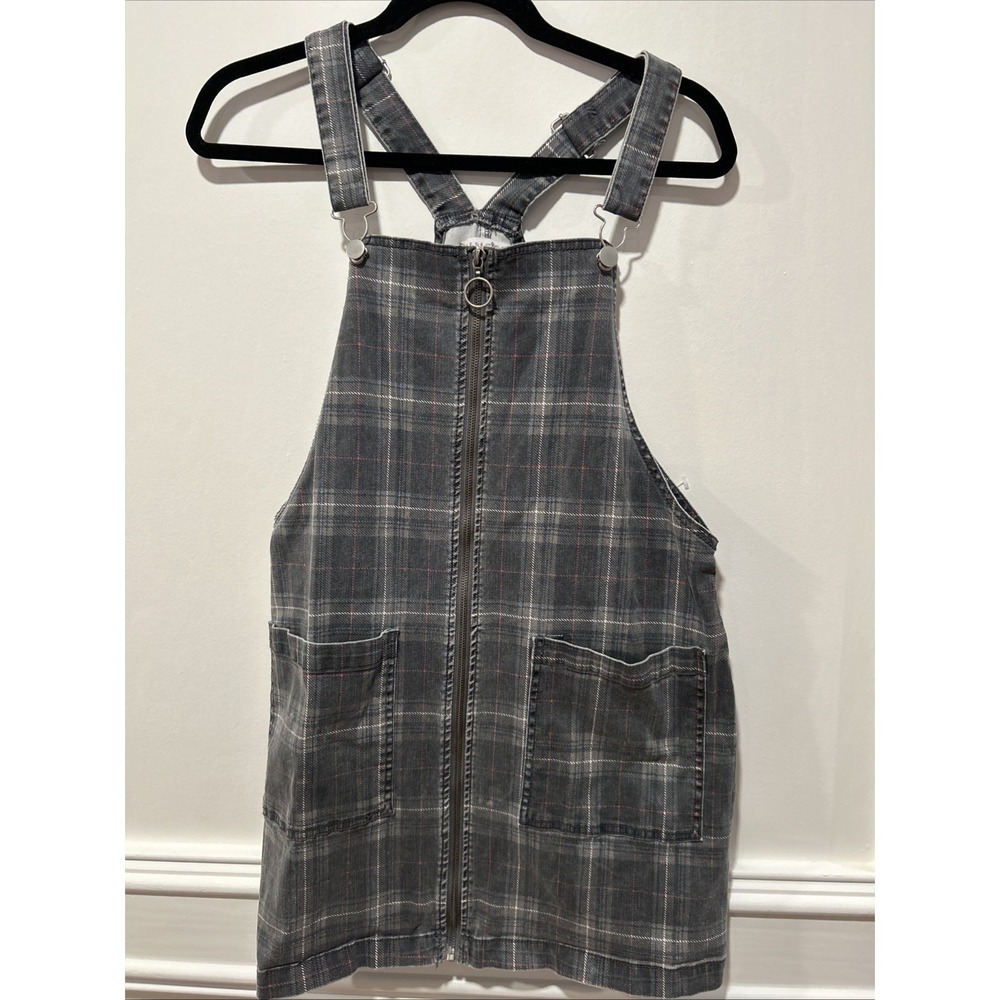 Tinseltown Skirtall Jumper Dress X Large Plaid Zip Up MYD018740C Overalls y2k